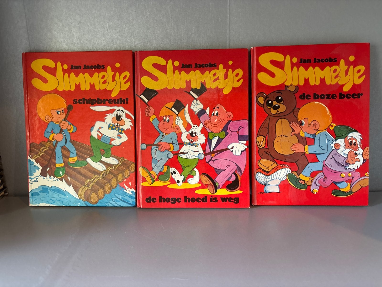 Slimmetje stripboeken - Jan Jacobs (3 delen), Meerdere stripboeken, Ophalen of Verzenden, Gelezen