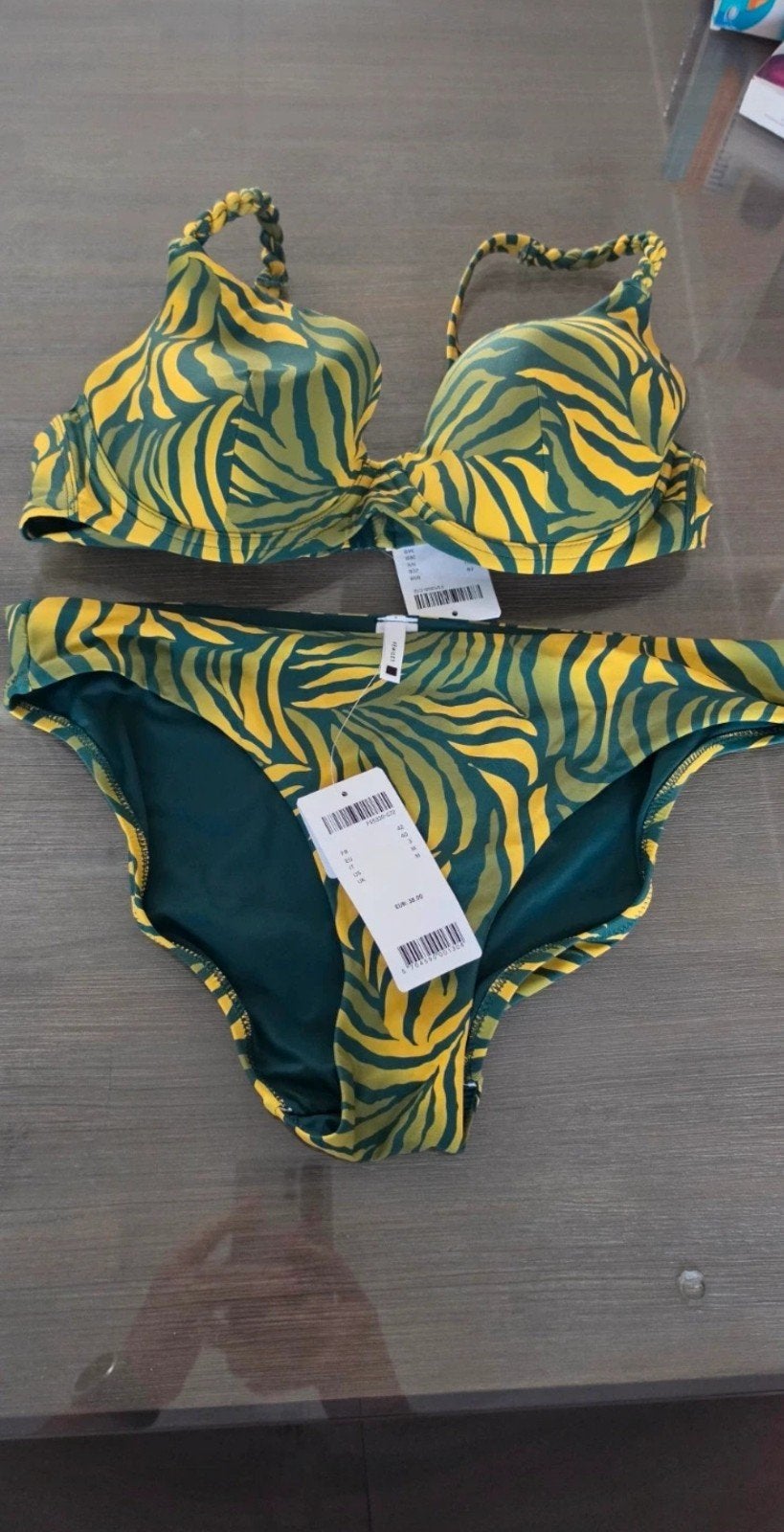 Nieuwe Chantelle Bikini - Top 80B, Broekje 40, Nieuw, Ophalen of Verzenden, Bikini, Geel
