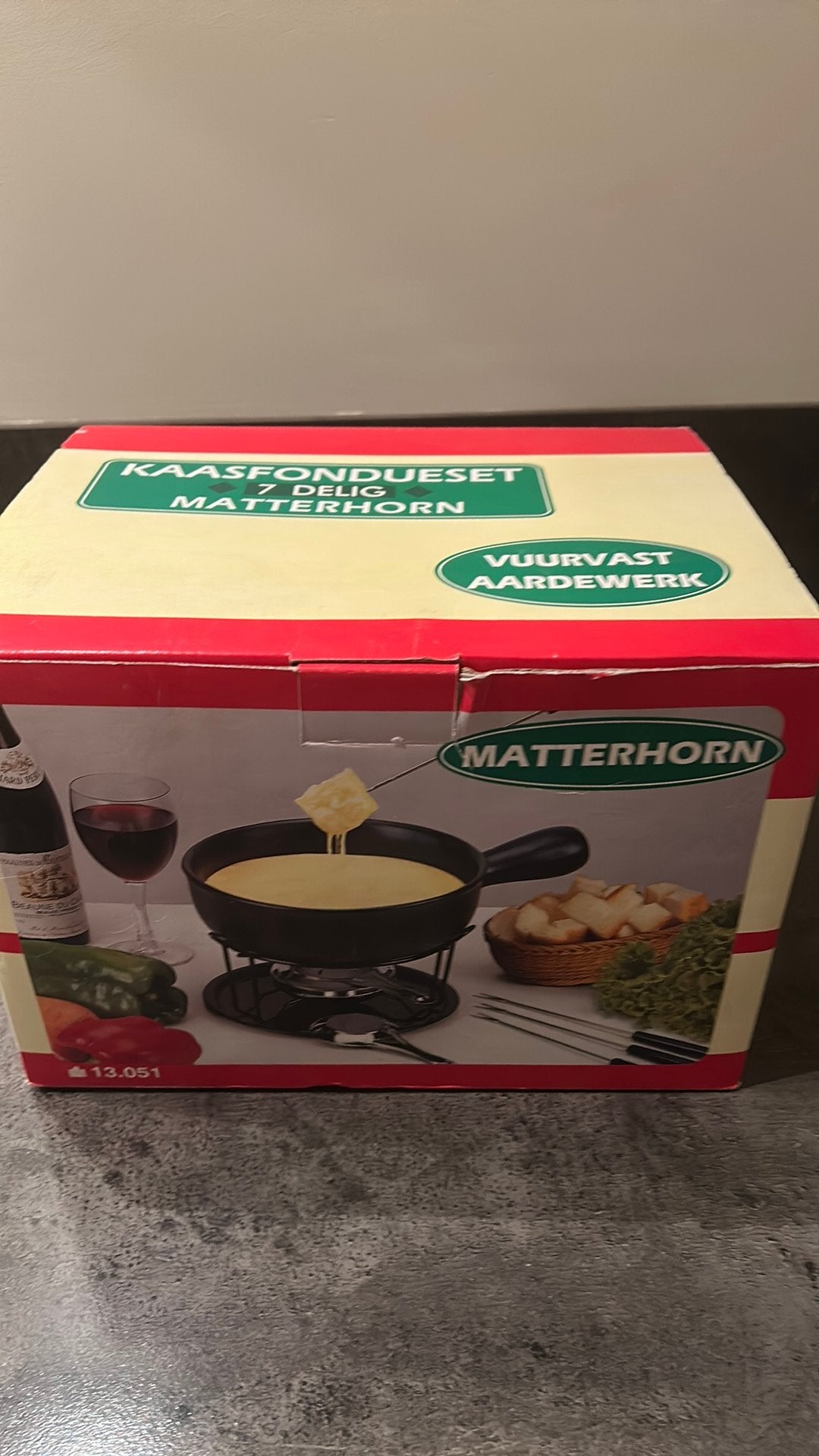 Kaasfondueset, Witgoed en Apparatuur, Gourmetstellen, Ophalen of Verzenden, Zo goed als nieuw, 4 t/m 7 personen