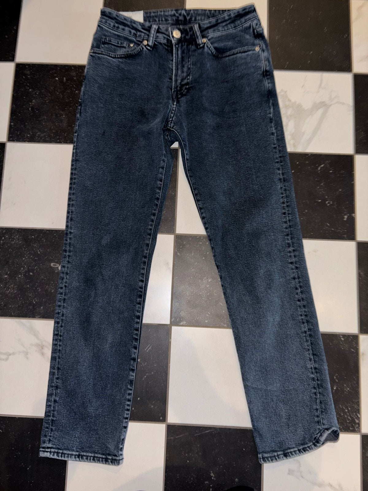 H&M Straight Regular Jeans W28-W29 L32, Ophalen of Verzenden, Zo goed als nieuw, Blauw, W28 - W29 (confectie 36)