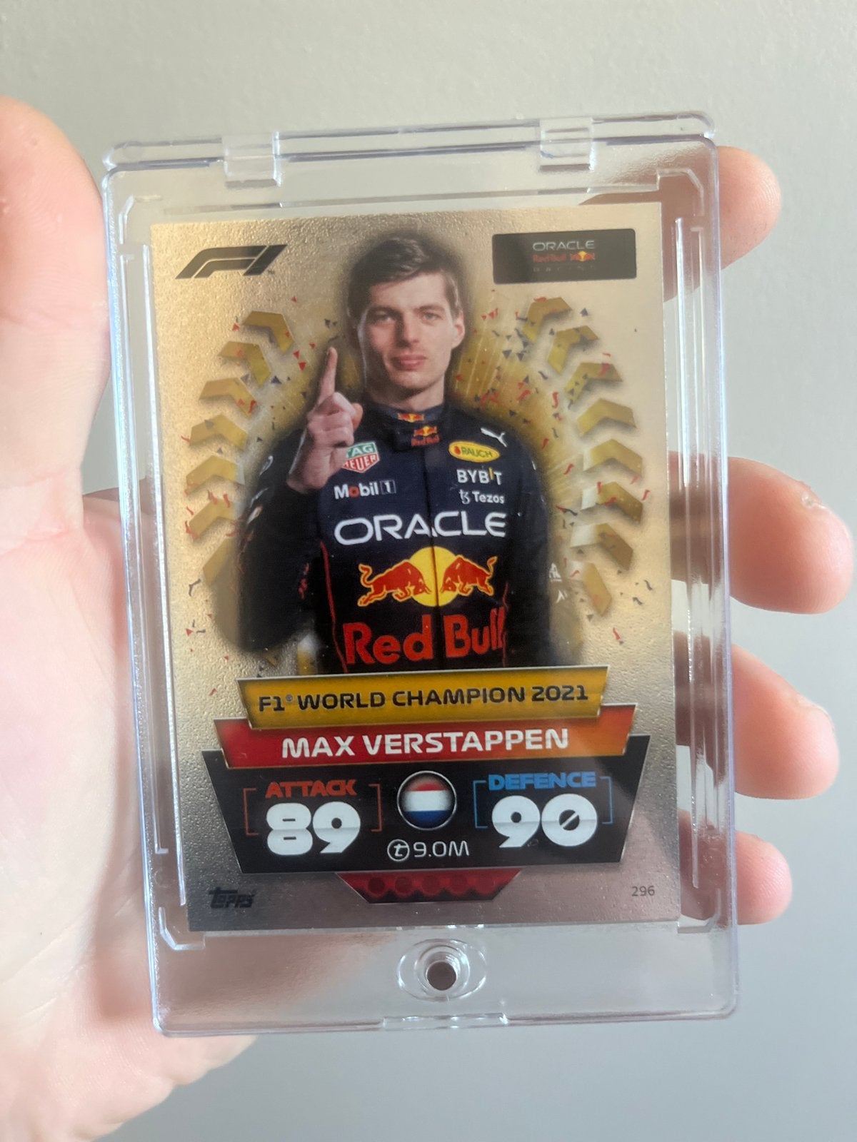 Max Verstappen 296 F1 World Champion 2021 Topps Turbo Attax, Ophalen of Verzenden, Zo goed als nieuw, Losse kaart