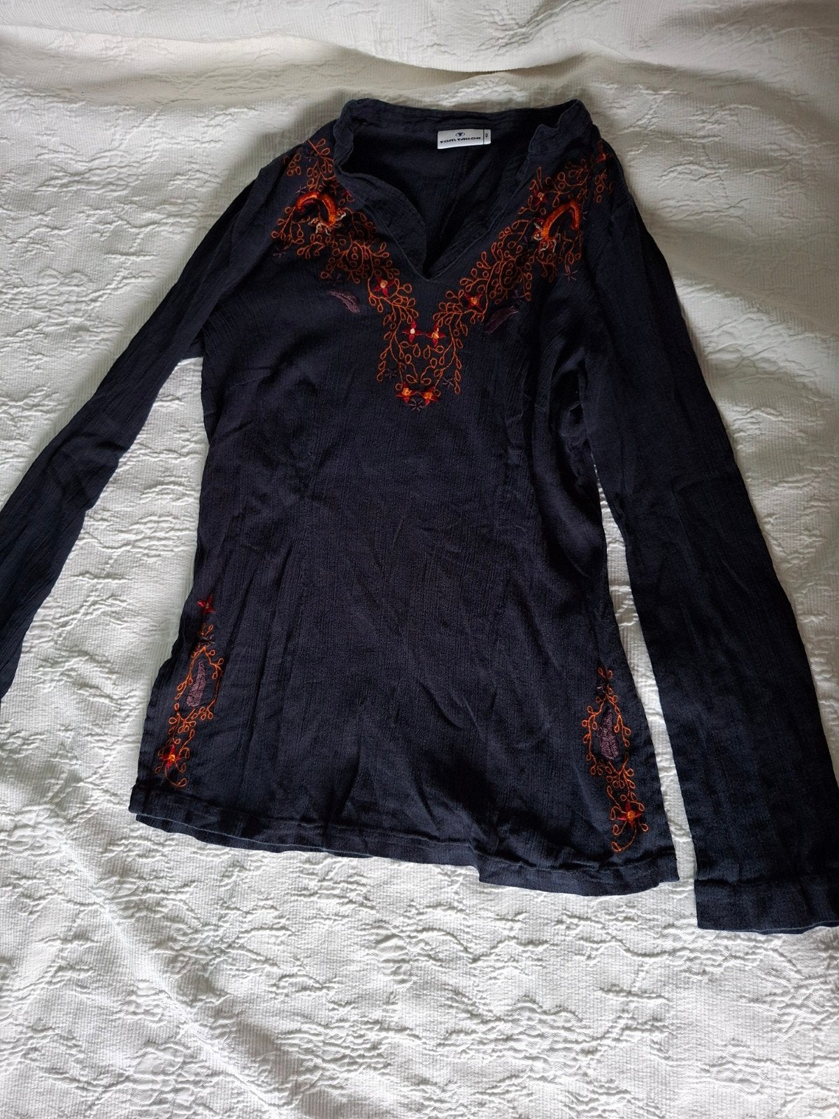 Tom Tailor blouse., Maat 38/40 (M), Zwart, Gedragen, Tom Tailor