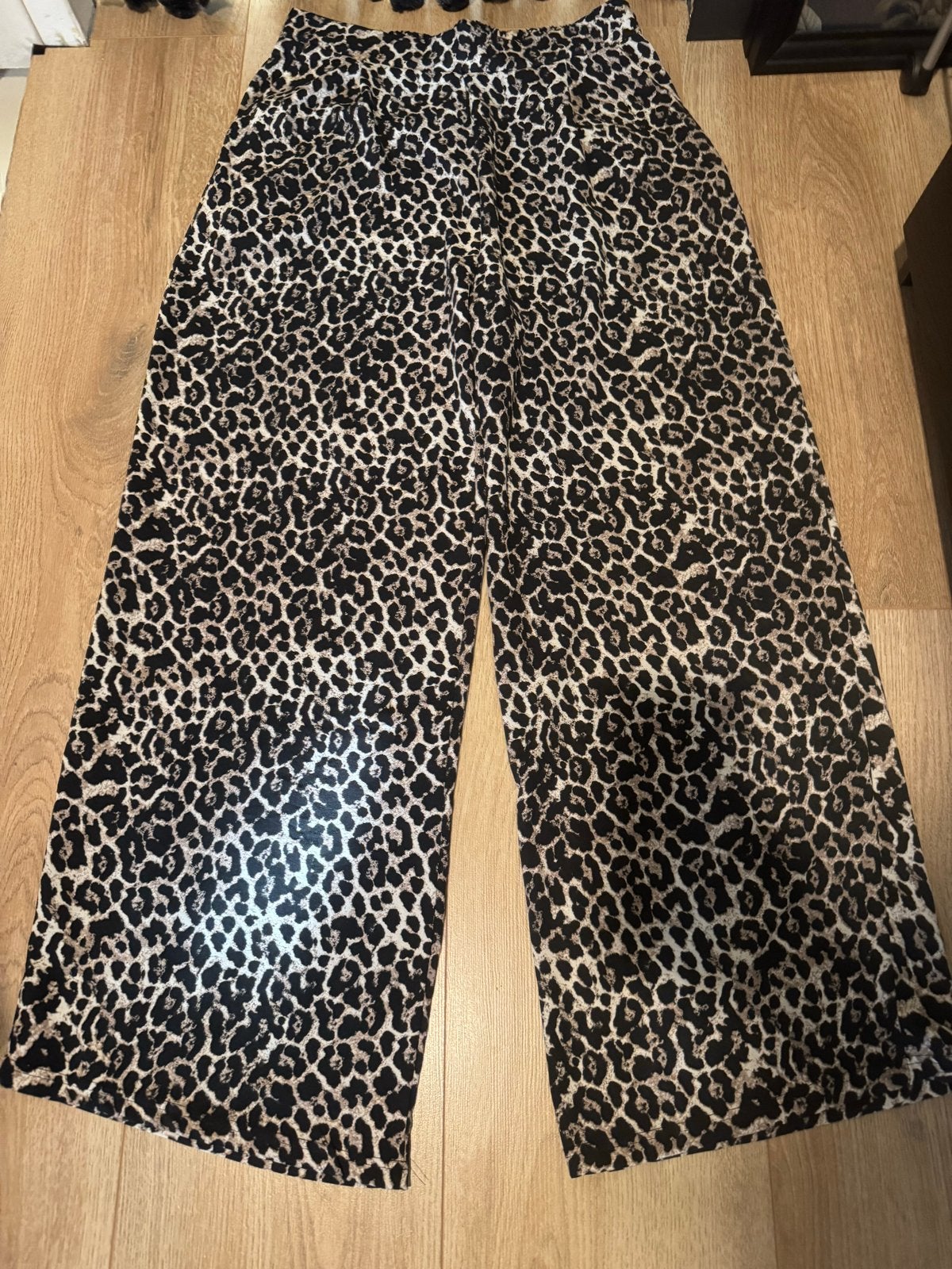 Luipaardprint broek met wijde pijpen van de Wibra,xl, Kleding | Dames, Meerkleurig, Maat 46/48 (XL) of groter, Ophalen of Verzenden
