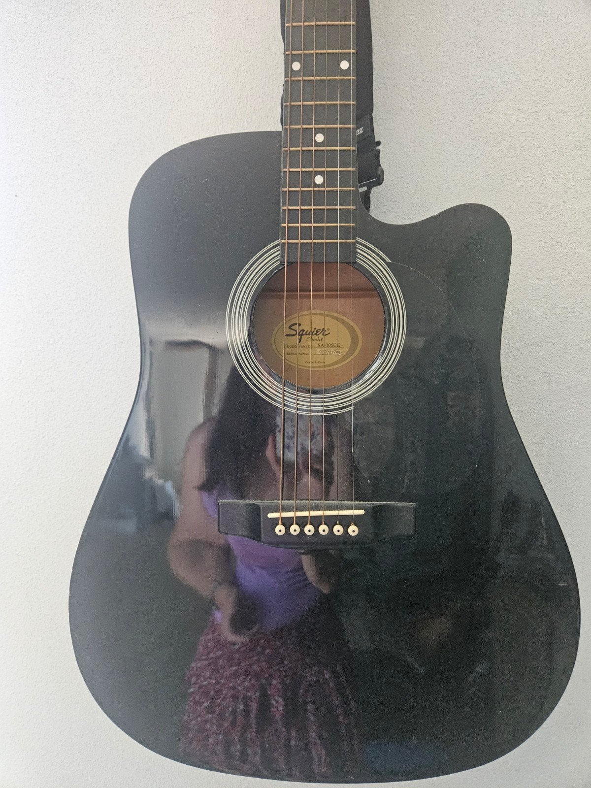 Squier by Fender SA-105CE akoestische gitaar, Muziek en Instrumenten, Snaarinstrumenten | Gitaren | Akoestisch, Ophalen, Gebruikt