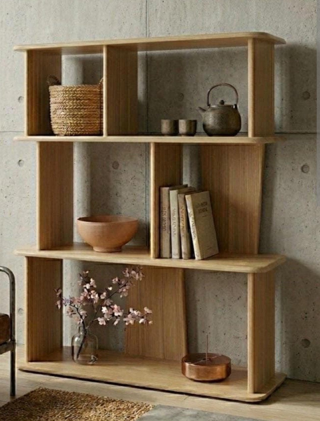 Nieuwe Vakkenkast - Houten Boekenkast/Roomdivider, Ophalen, Nieuw, 25 tot 50 cm, 50 tot 100 cm