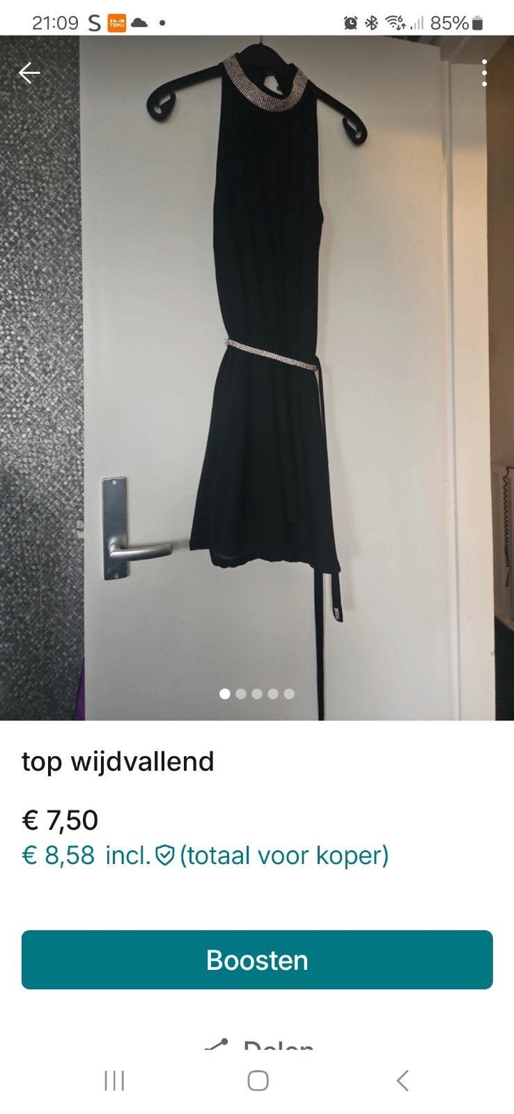 tuniek, Kleding | Dames, Ophalen of Verzenden, Zo goed als nieuw, Zwart