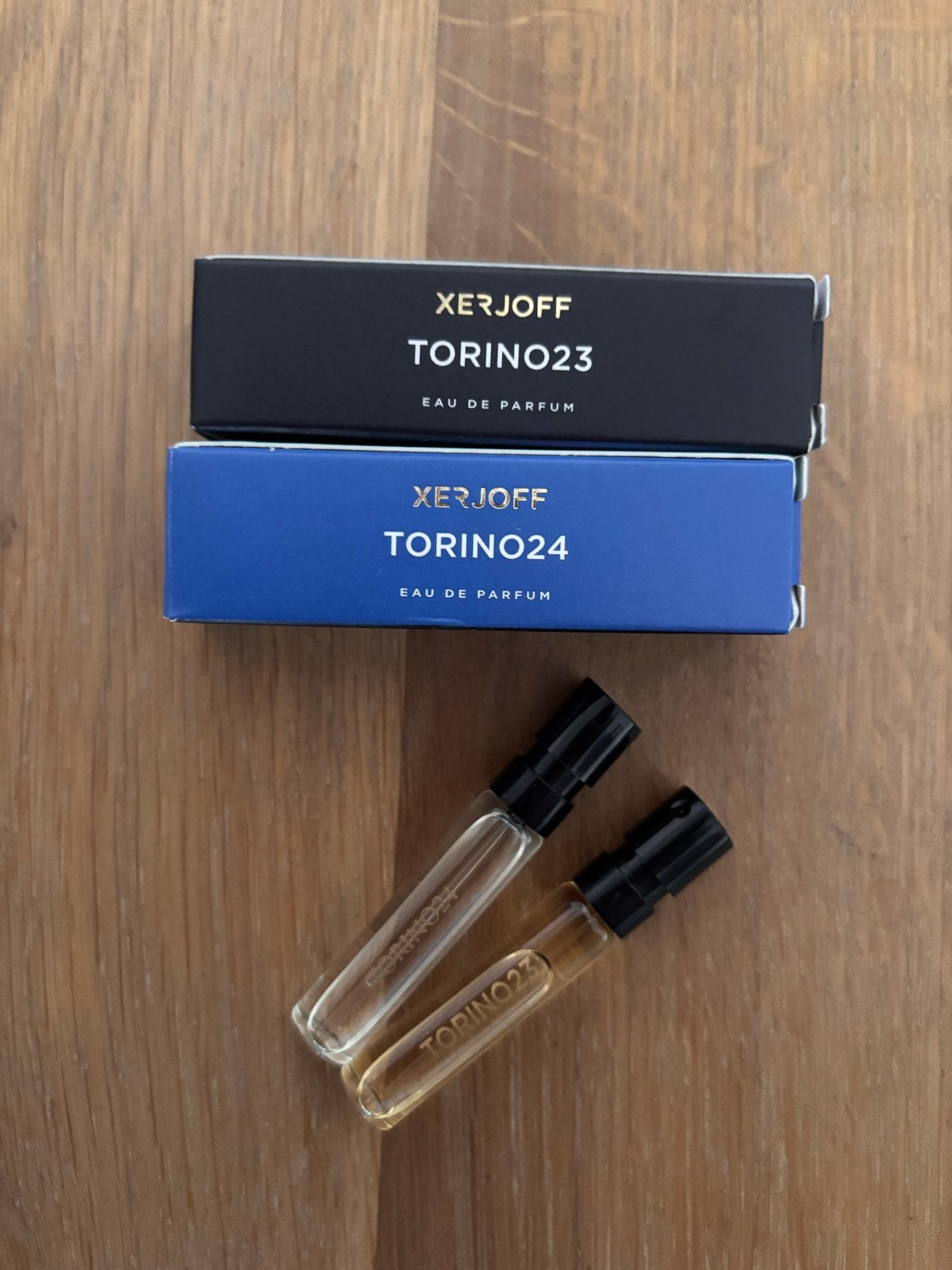 Set Xerjoff Torino 23 & 24 Eau de Parfum samples, Verzenden, Zo goed als nieuw