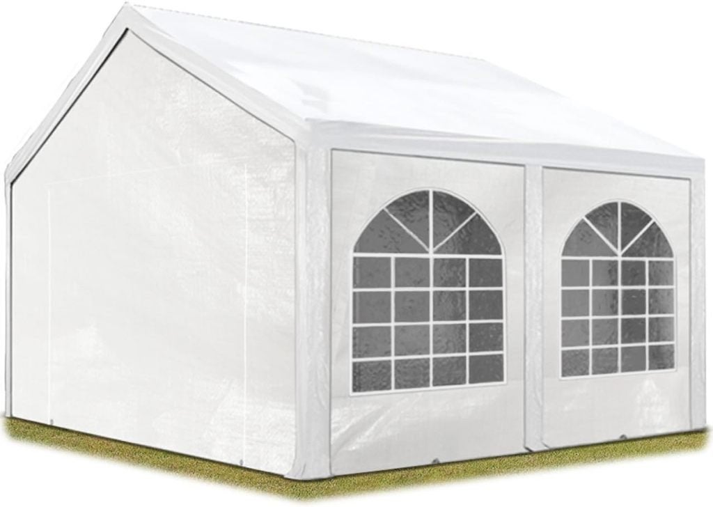 partytent wit 5x4 meter, Tuin en Terras, Ophalen, Partytent, 2 meter of meer, Zo goed als nieuw