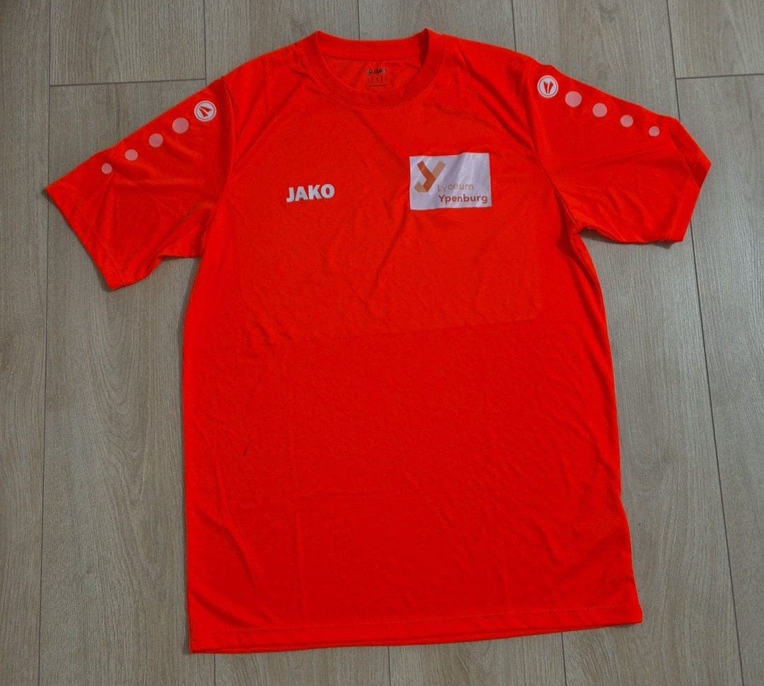 Jako sportshirt maat M - Oranje - LYCEUM YPENBURG, Ophalen of Verzenden, Zo goed als nieuw, Maat 38/40 (M), Oranje