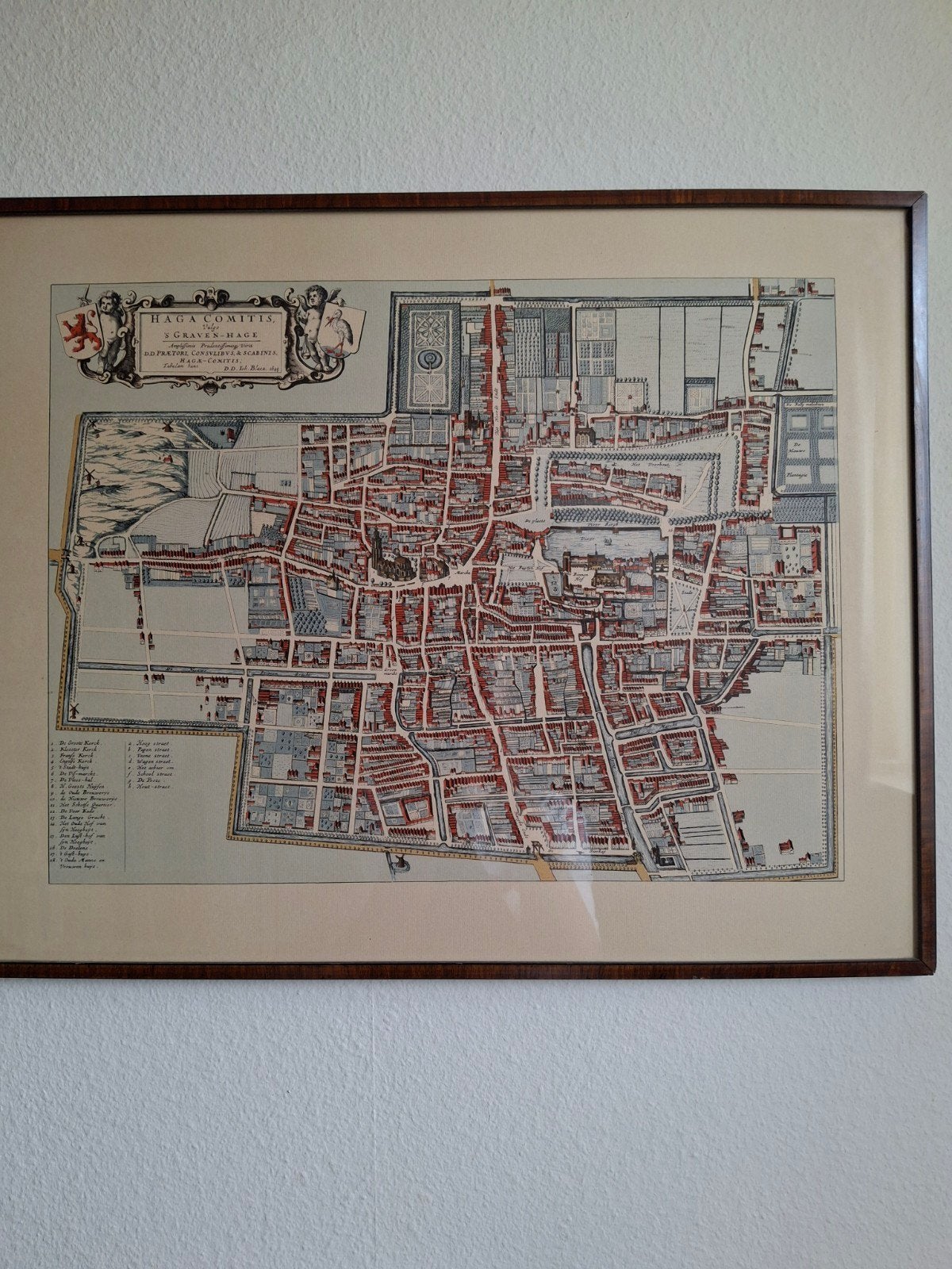 Historische kaart 'Haga Comitis' (Den Haag) van Blaeu, 1649, Ophalen, Voor 1800, Joan Blaeu, Nederland