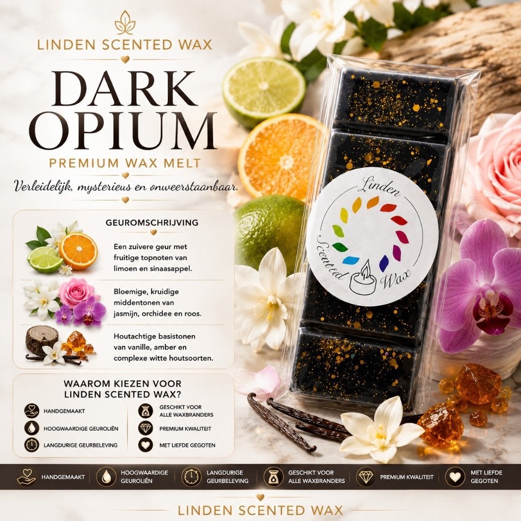 Waxmelts DARK OPIUM parfum geur waxmelt snapbar handgemaakt, Ophalen of Verzenden, Nieuw, Was, Kaars
