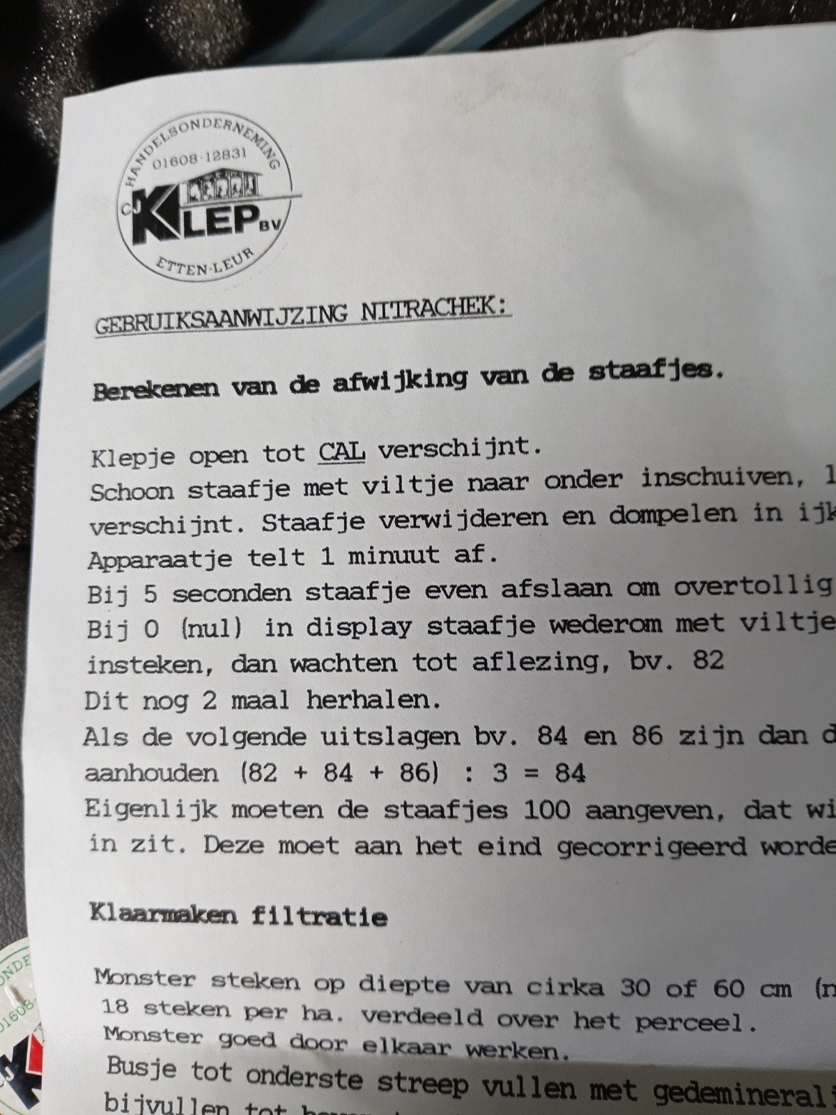 nitrachek, Ophalen