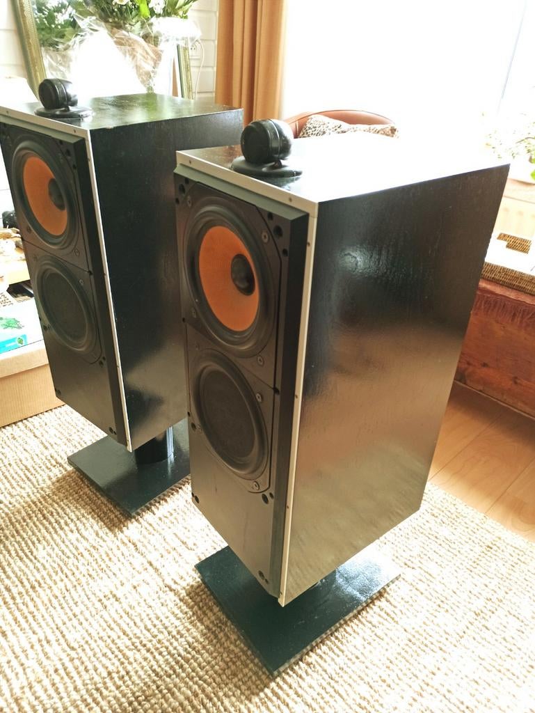 Vintage Bowers & Wilkins DM7 MKII, Audio, Tv en Foto, Luidsprekers, Gebruikt, Front, Rear of Stereo speakers, Bowers & Wilkins (B&W)