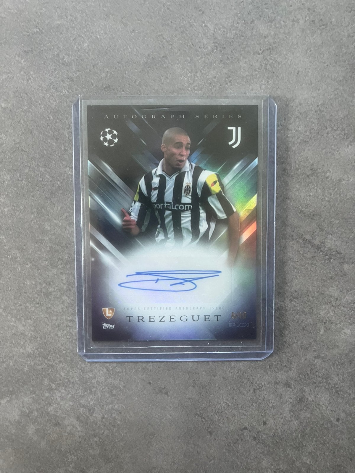 2024-25 Topps Total Football David Trezeguet Auto /10, Ophalen of Verzenden, Zo goed als nieuw, Plaatje