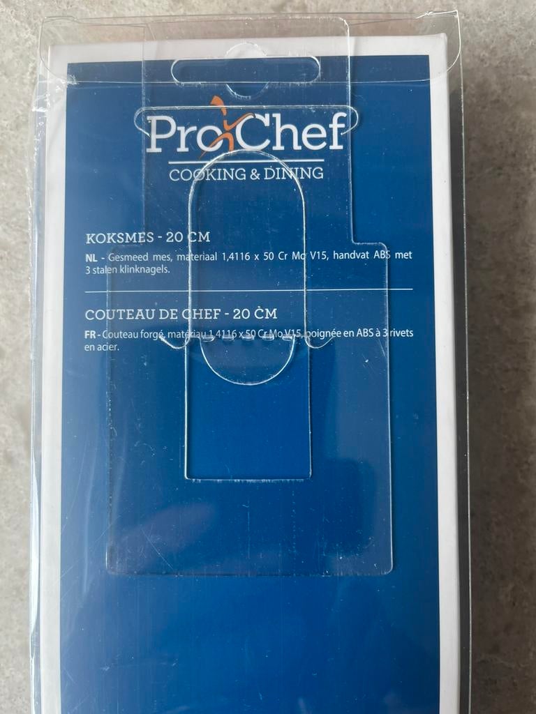 Koksmes nieuw 20cm, Ophalen, Nieuw, Rvs of Chroom