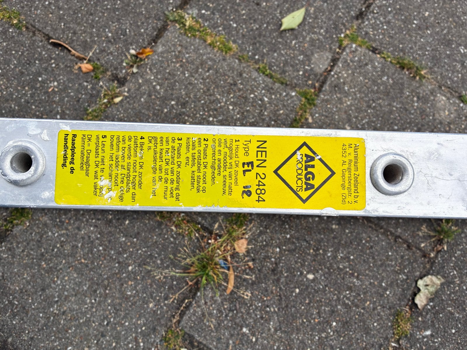 Alga Products Ladder Type EL 12 - Gebruikt, Doe-het-zelf en Verbouw, Ladders en Trappen, Ophalen, Gebruikt, Ladder, 2 tot 4 meter