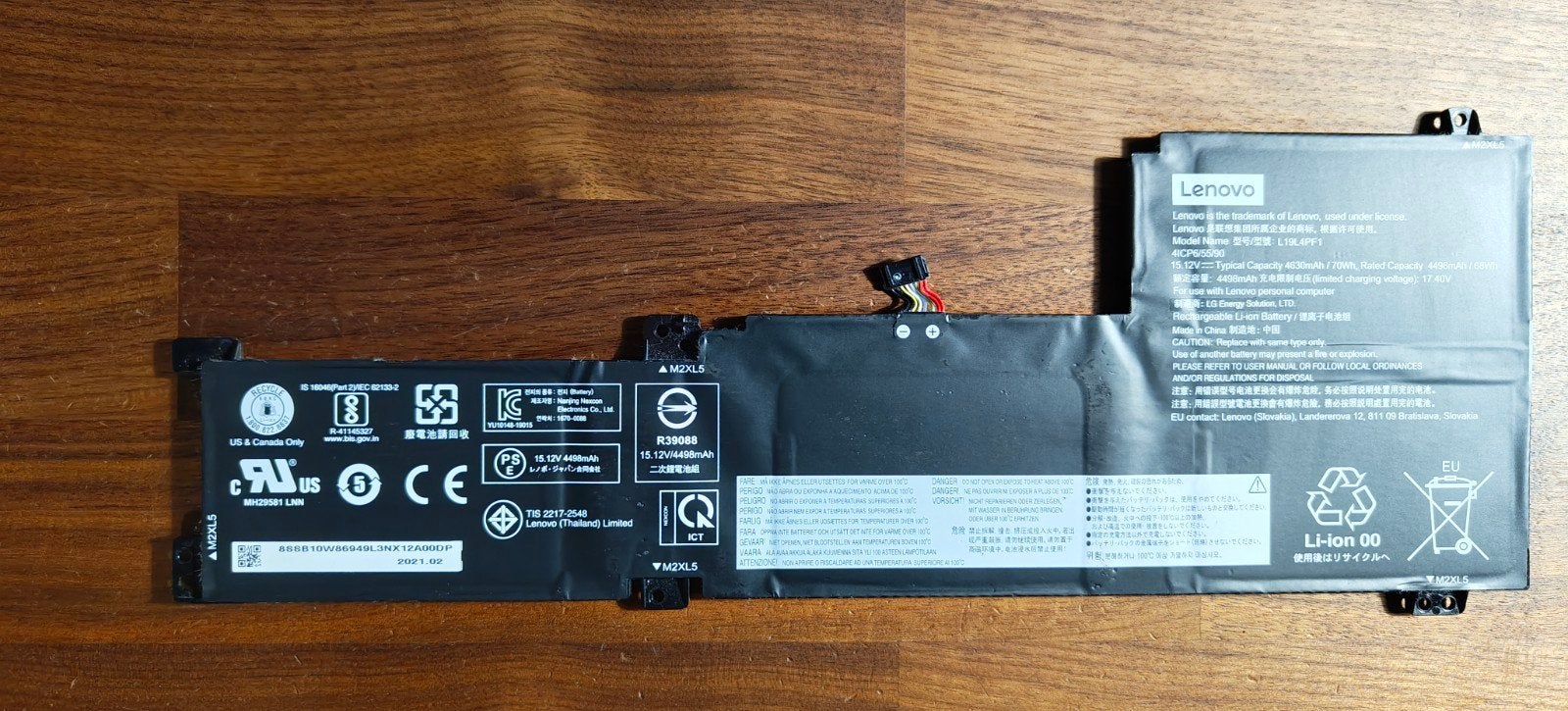 Originele Lenovo L19L4PF1 Laptop Accu - 4498mAh/68Wh, Computers en Software, Ophalen, Gebruikt, Lenovo