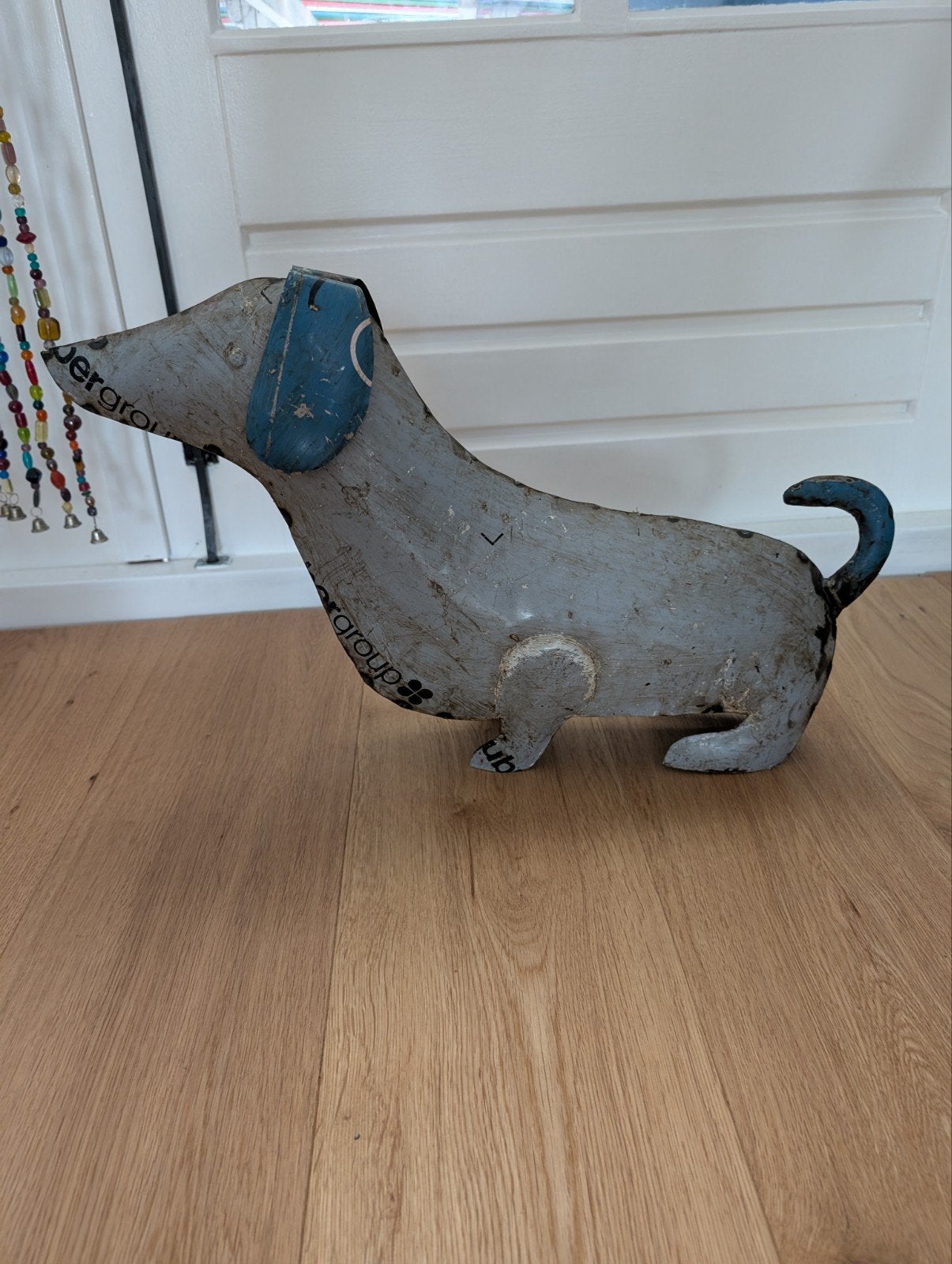 Gerecycled blik Teckel, Ophalen of Verzenden