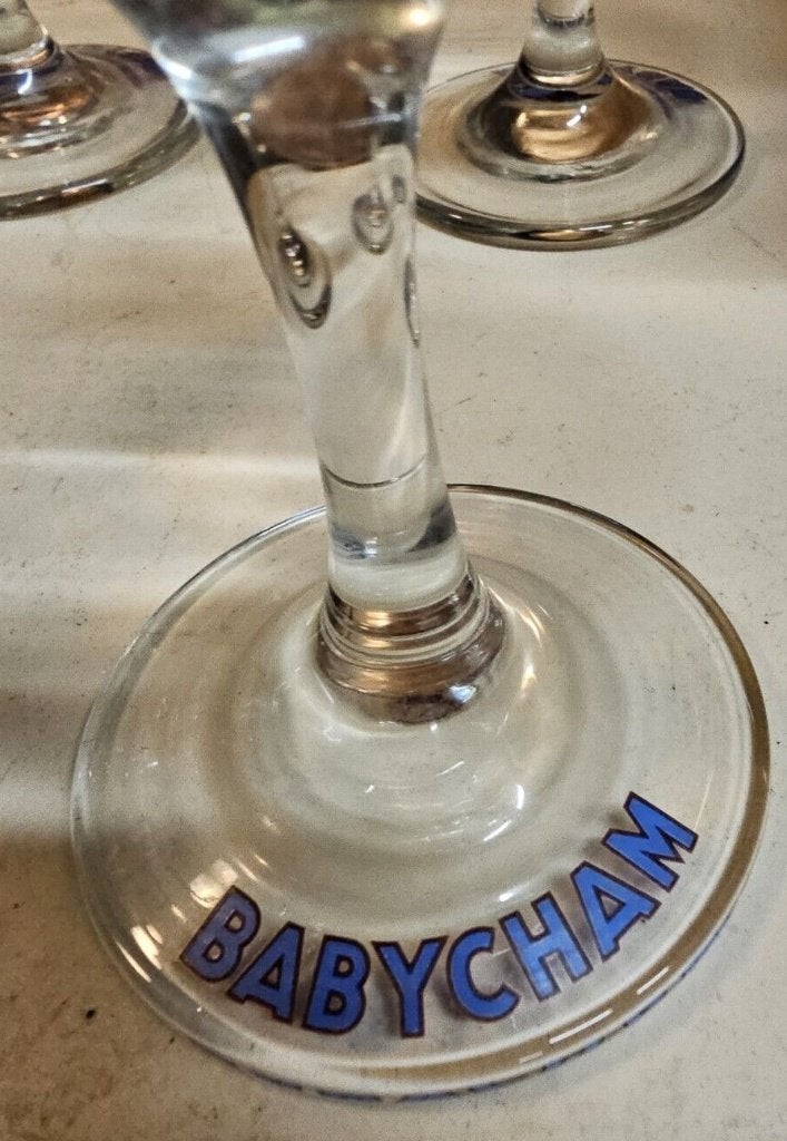 Vintage 1950's set of 6 Babycham coupes, Antiek en Kunst, Ophalen