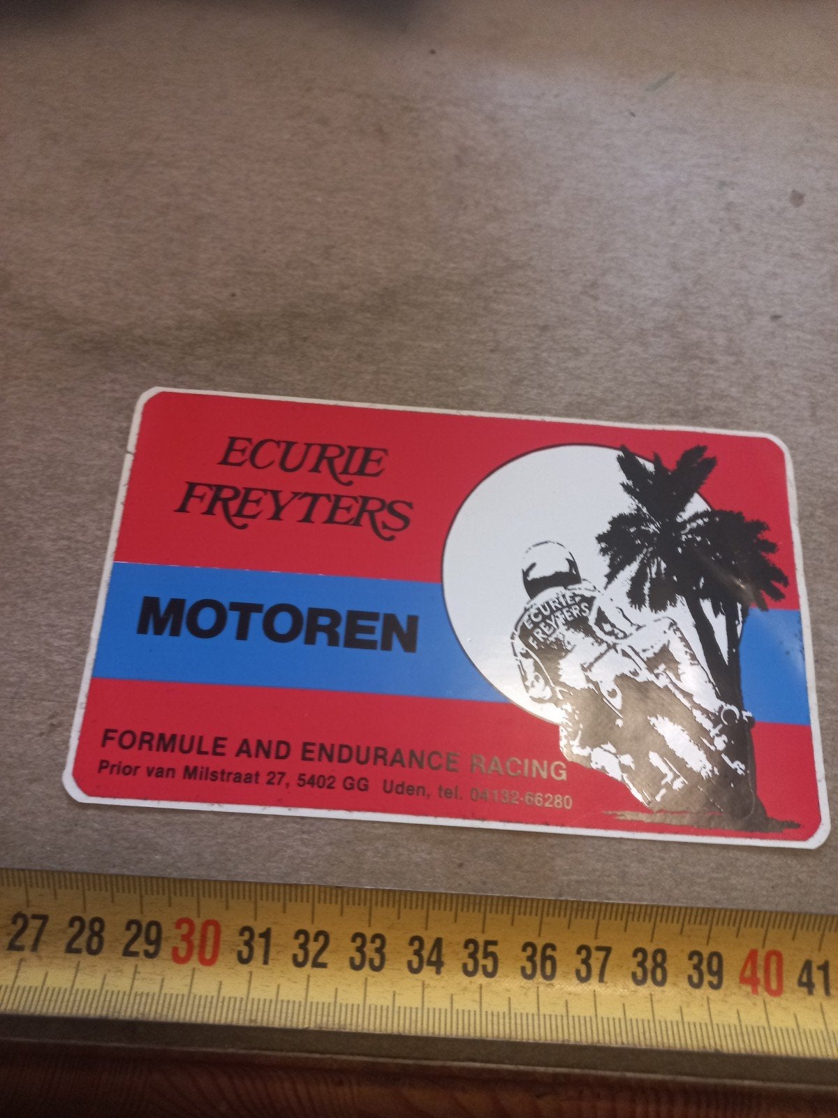 Vintage Ecurie Freyters Motoren Sticker - Formule Racing, Ophalen of Verzenden