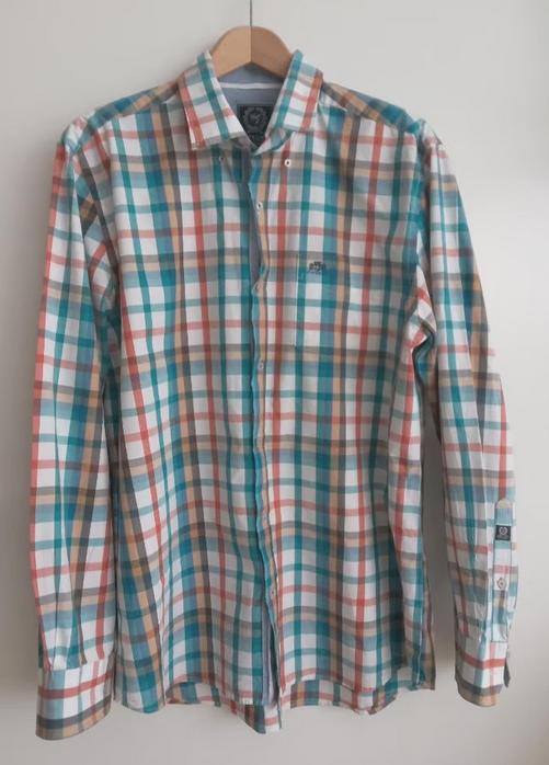 State of Art geruit overhemd, maar XL, regular fit, Kleding | Heren, Overhemden, Nieuw, Halswijdte 43/44 (XL), Overige kleuren