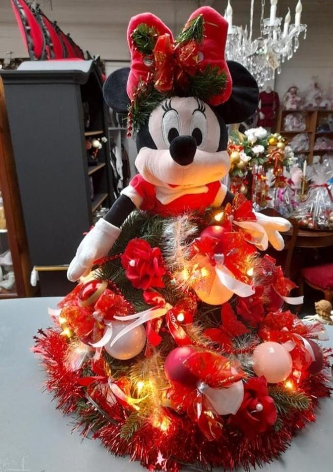 Mooie kerst minnie mouse geheel compleet met verlichting, Diversen, Kerst, Ophalen of Verzenden