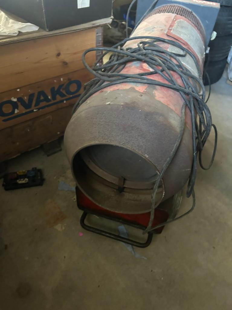 Hete luchtkanon diesel, Ophalen, Gebruikt