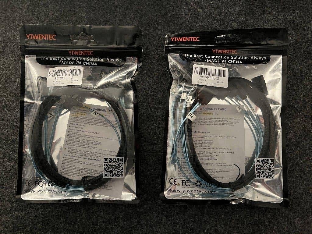 YIWENTEC High Speed 6Gbps SATA Cable 1m (x2), Ophalen of Verzenden, Nieuw