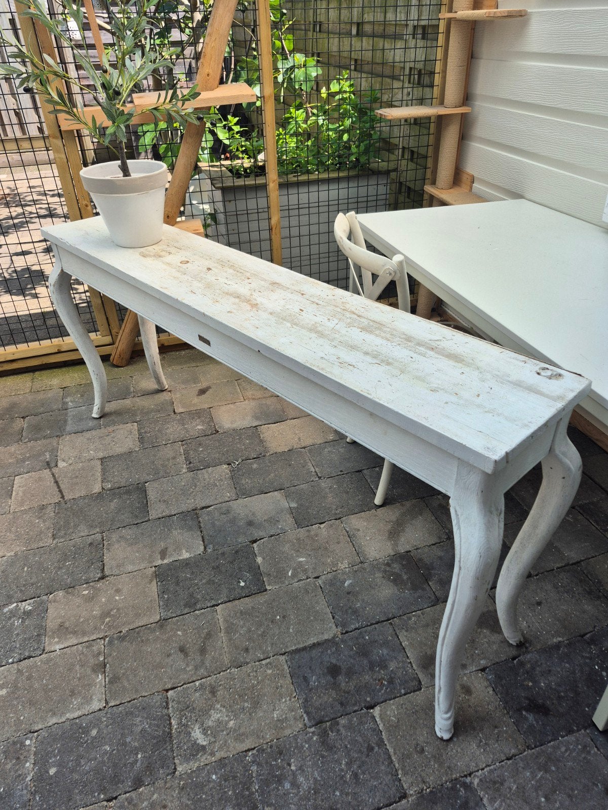 Sleetse brocante sidetable - eventueel te verven, Ophalen, Gebruikt, Brocante, Landelijk, 150 tot 200 cm