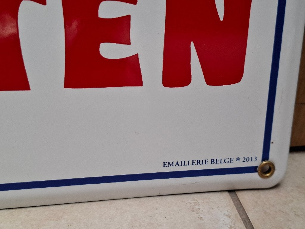 Emaillebord Rochefort Trappisten (Emaillerie Belge), Verzamelen, Ophalen of Verzenden, Nieuw, Reclamebord, Plaat of Schild, Overige merken
