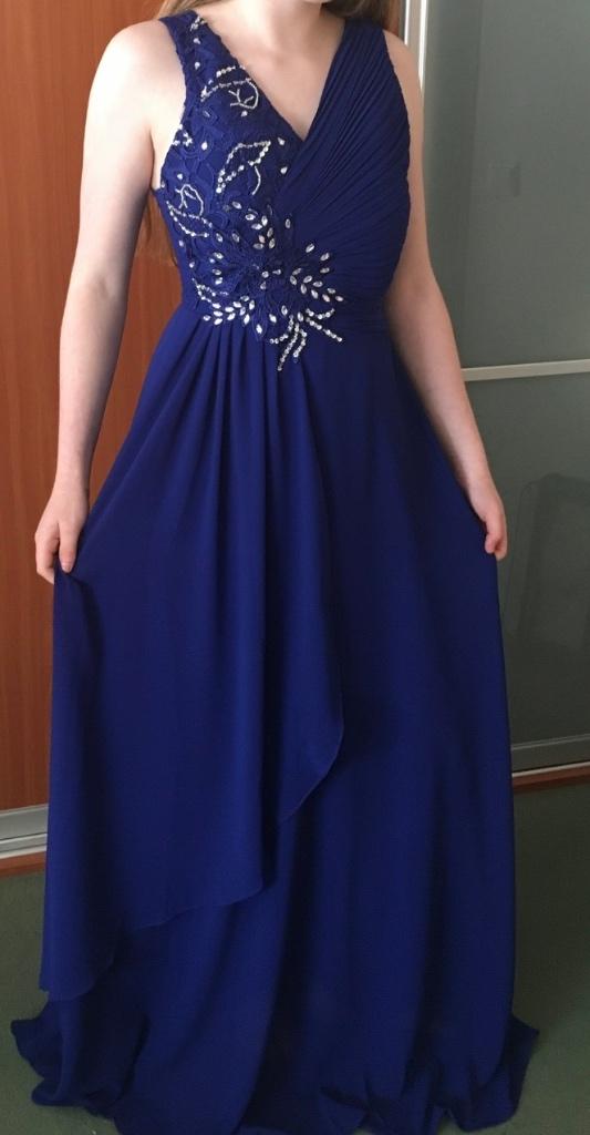 Gala jurk (blauw), Kleding | Dames, Gelegenheidskleding, Zo goed als nieuw, Galajurk, Maat 36 (S), Blauw, Ophalen of Verzenden