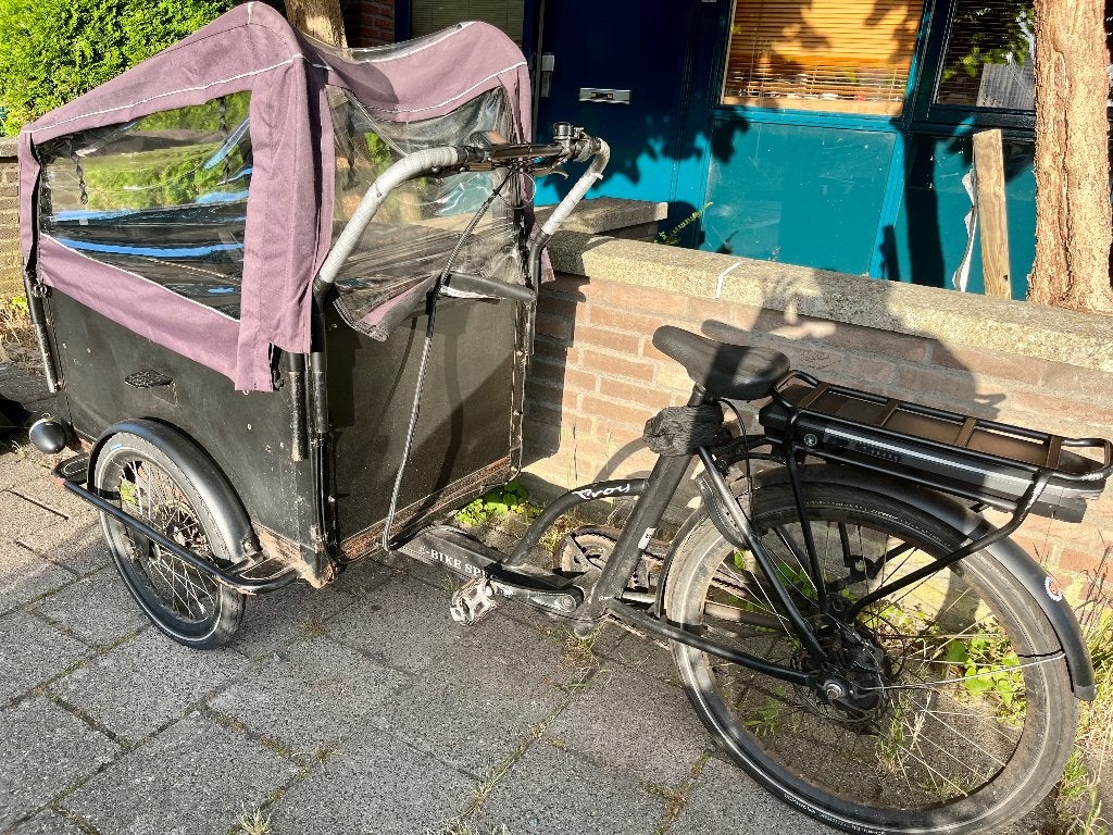 Vogue Troy elektrische bakfiets, 4 kinderen of meer, Gebruikt, Huif, Schijfrem