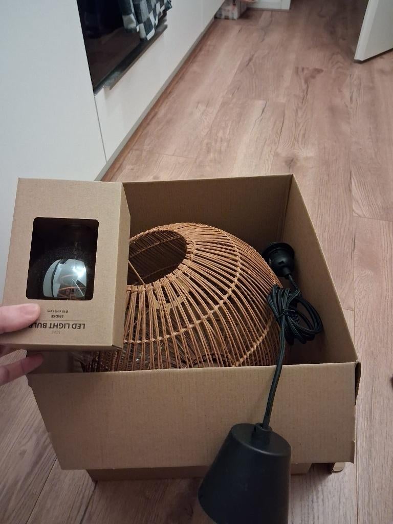 Rotan hanglamp, Ophalen, Mondern, Nieuw, Minder dan 50 cm