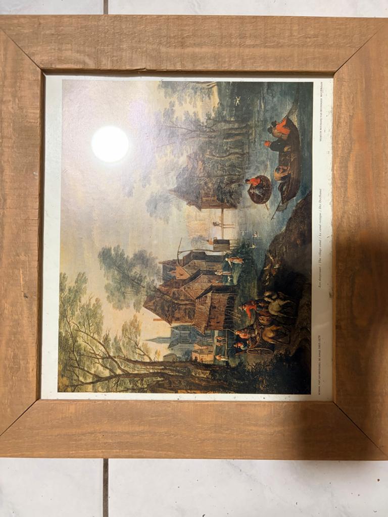 Ingelijste reproductie 'Het Dorpskanaal' - Museum Boijmans, Ophalen of Verzenden