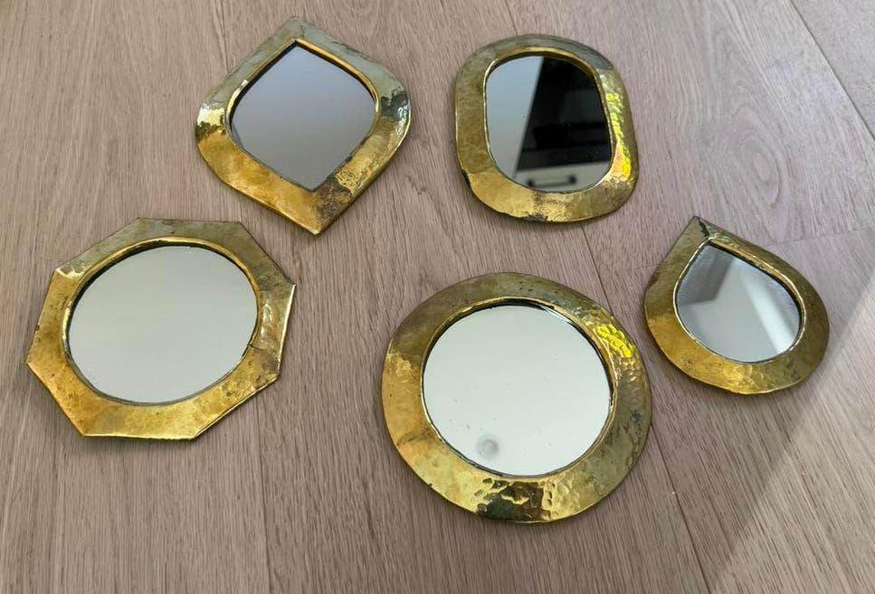 Spiegeltjes van Loods 5 Artisan, Huis en Inrichting, Woonaccessoires | Spiegels, Ophalen, Minder dan 50 cm, Zo goed als nieuw