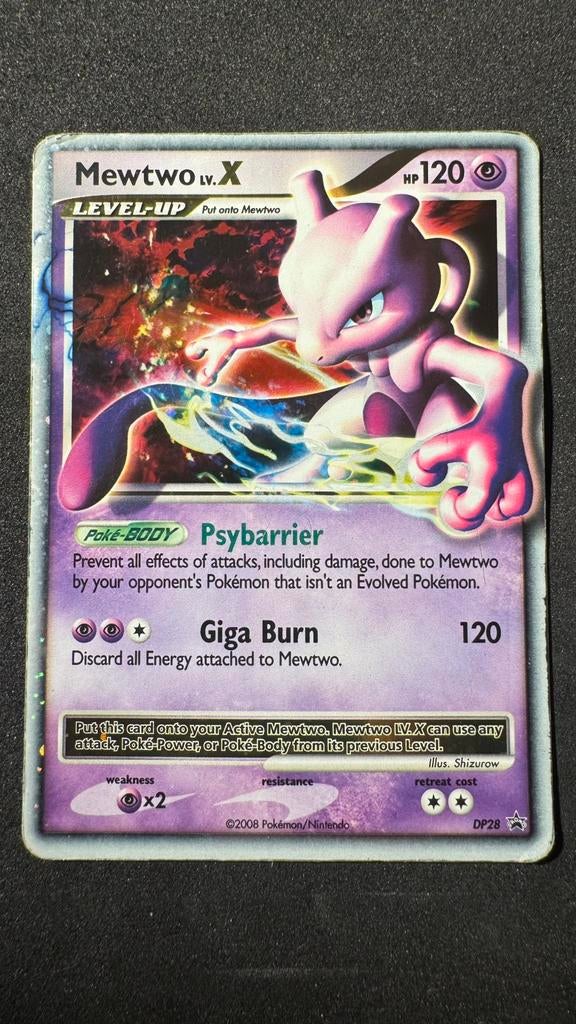 Mewtwo Lv.X - DP28 - Holo Rare - Black Star Promo, Verzenden, Gebruikt, Losse kaart, Foil