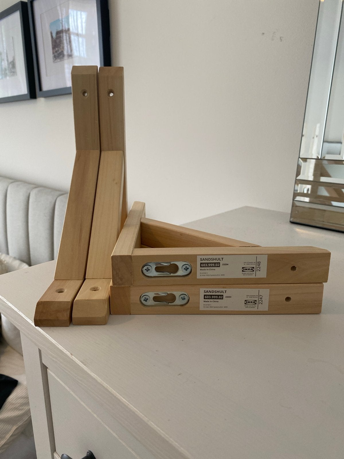 4x IKEA SANDSHULT brackets in Aspen, Ophalen of Verzenden, Zo goed als nieuw