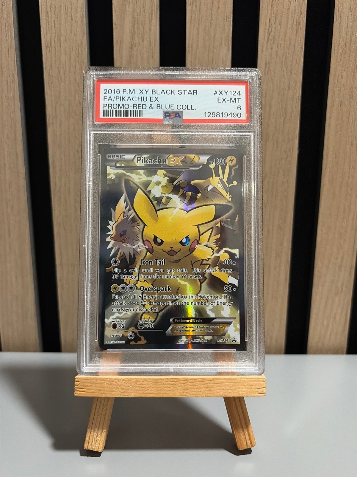 Pokémon Pikachu EX XY124 PSA 6 Black Star Promo