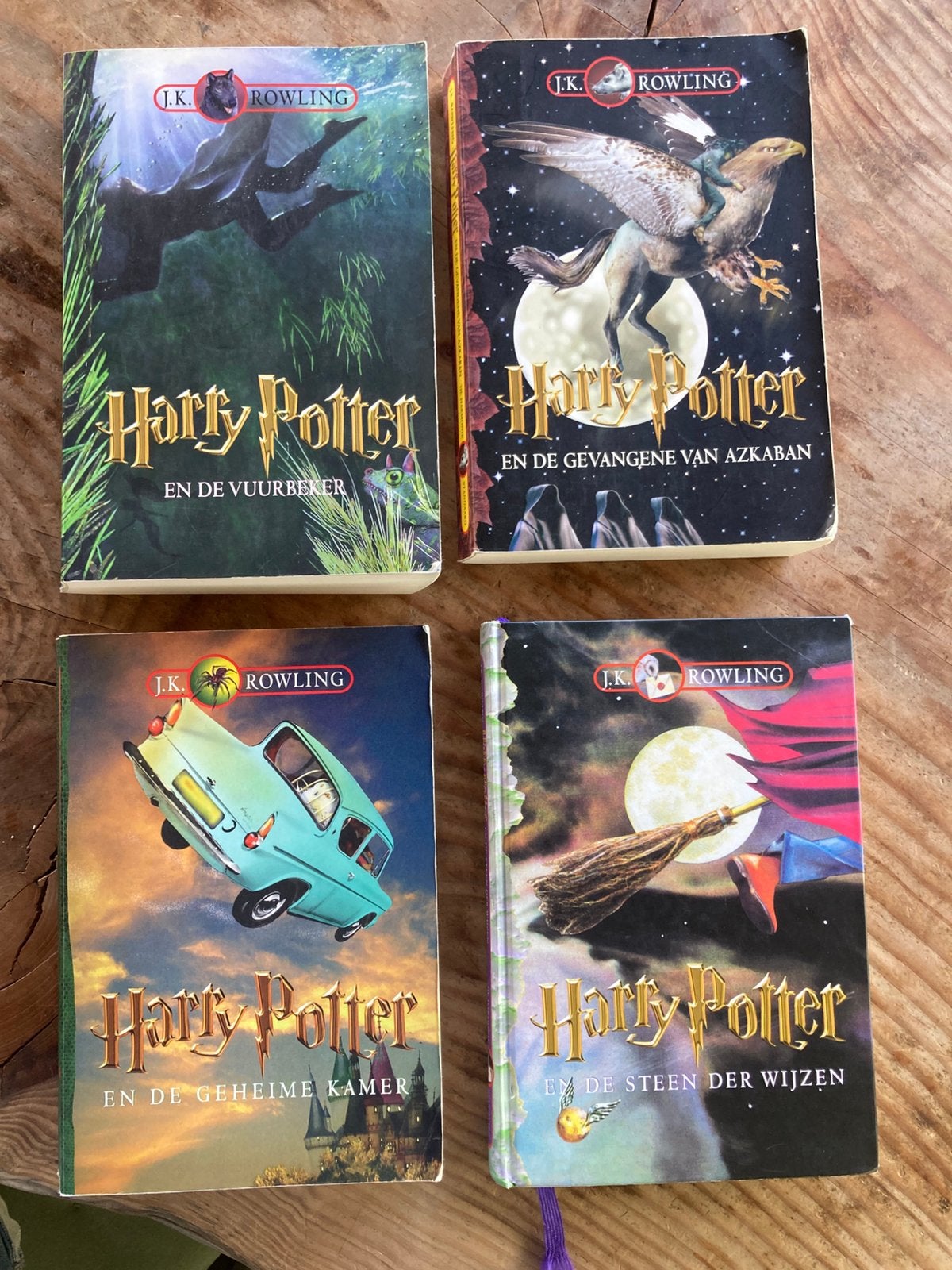 Harry Potter boeken 4 stuks, Verzamelen, Harry Potter, Ophalen, Zo goed als nieuw, Boek of Poster