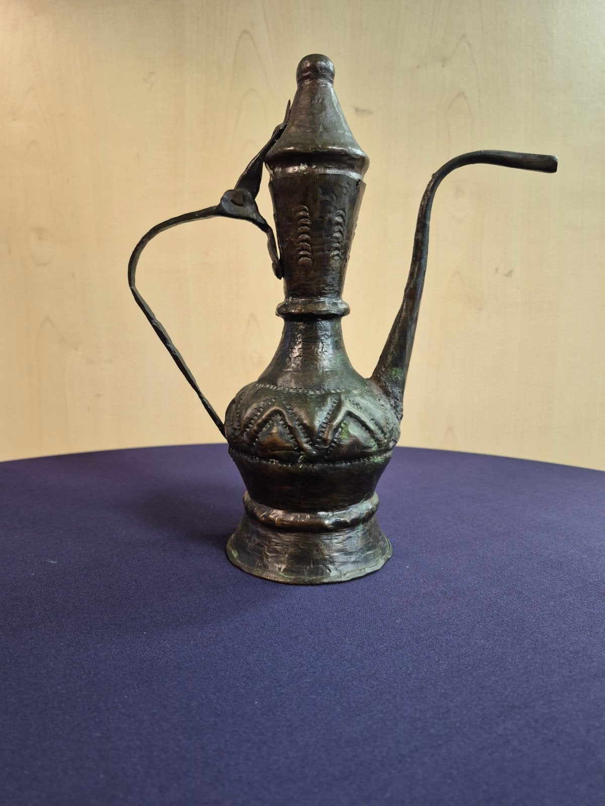 Antieke Marokkaanse theepot/kan van koper, Antiek en Kunst, Ophalen of Verzenden, Koper
