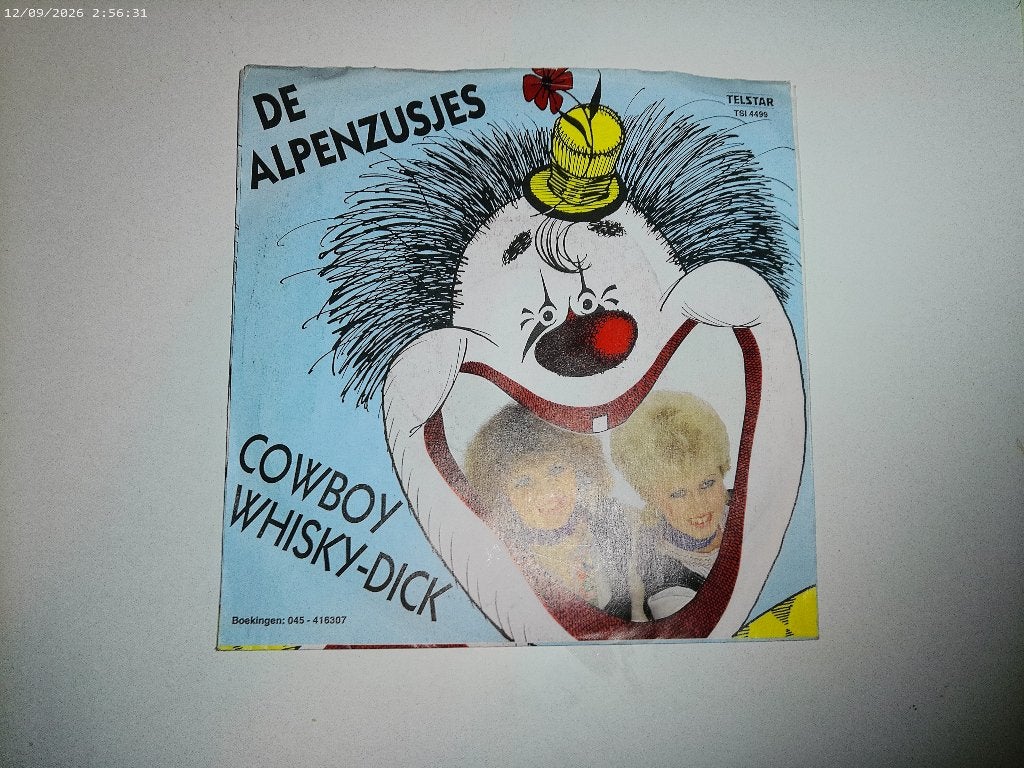 De Alpenzusjes - Cowboy Whisky Dick, Gebruikt, Fotohoes, 7 inch, Ophalen of Verzenden