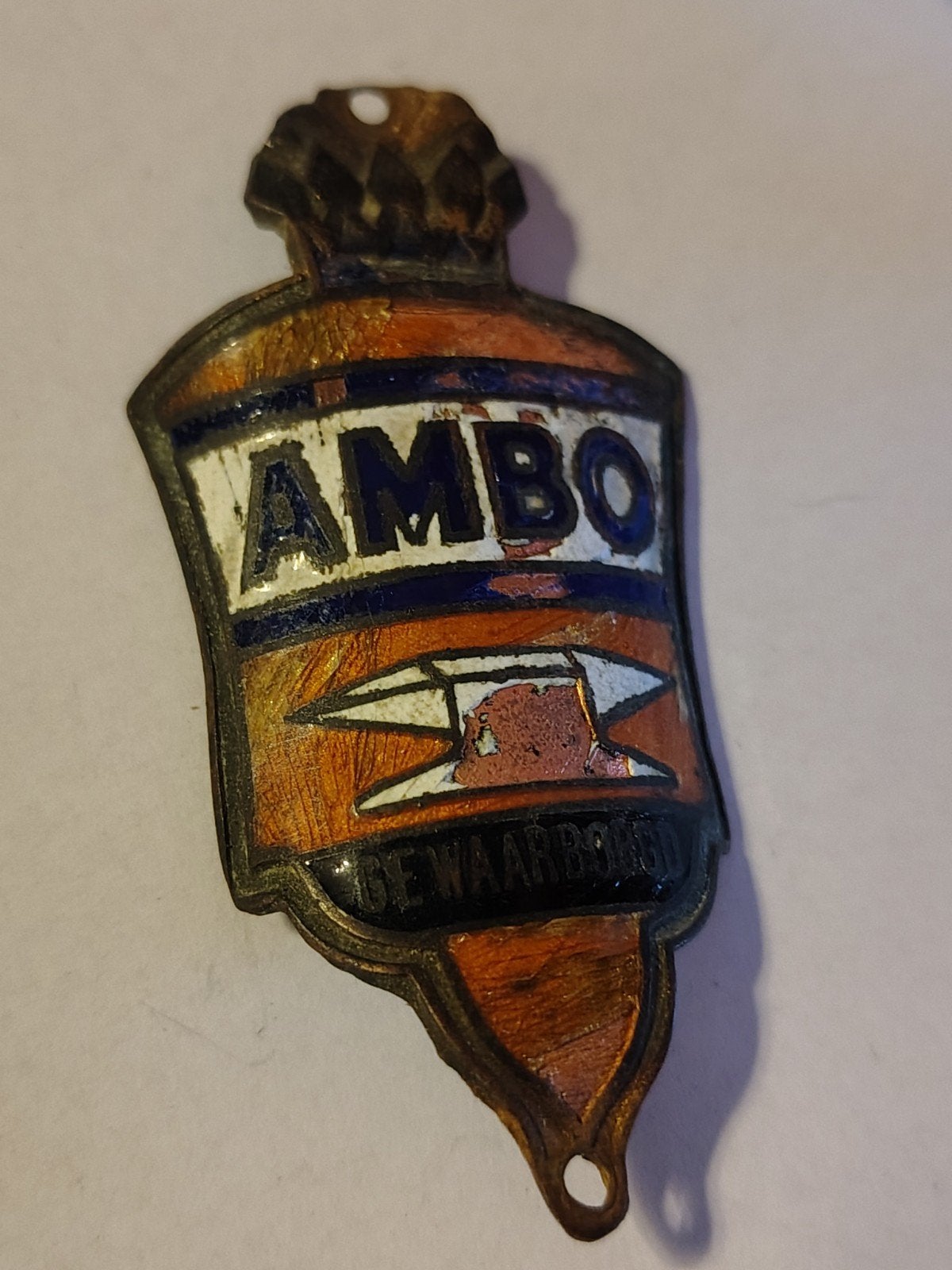 AMBO Emaille Balhoofdplaatje, Ophalen of Verzenden