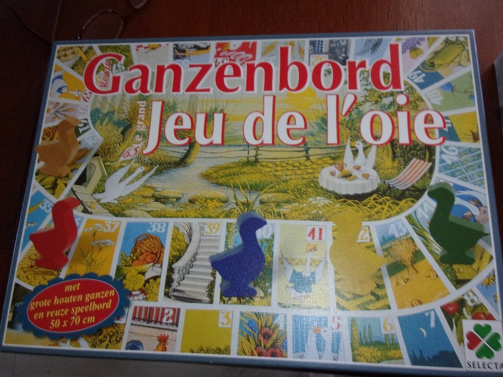 Spel "GANZENBORD met groot bord 50x70 cm", NIEUW, Hobby en Vrije tijd, Gezelschapsspellen | Bordspellen, Een of twee spelers, Ophalen of Verzenden