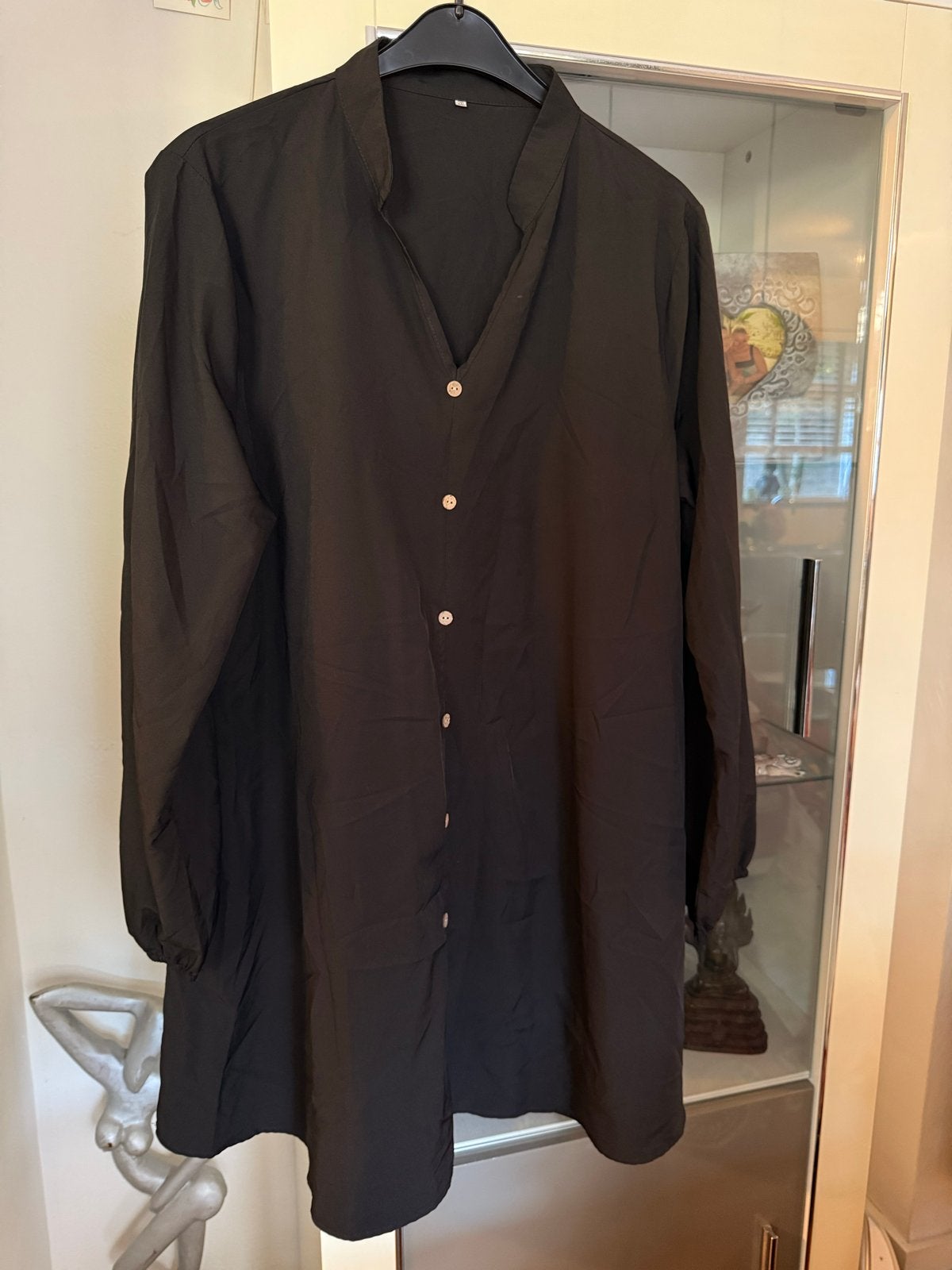 Zwarte jurk/tuniek maat 46/48 (XL) Alijn, Kleding | Dames, Grote Maten, Ophalen of Verzenden, Zo goed als nieuw, Zwart, Blouse of Tuniek