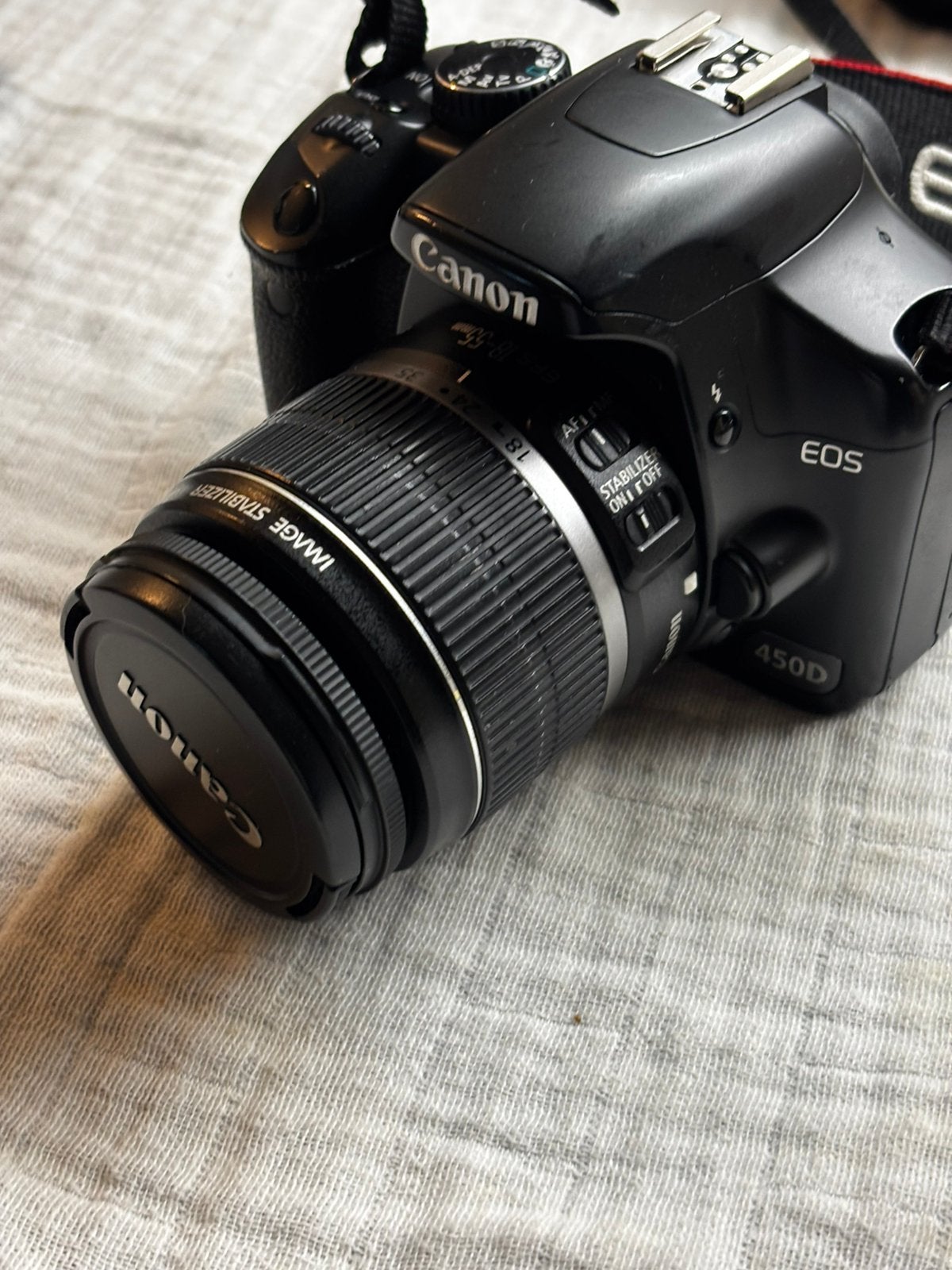 Complete Canon EOS 450D spiegelreflexcamera set., Ophalen of Verzenden, Zo goed als nieuw, Canon