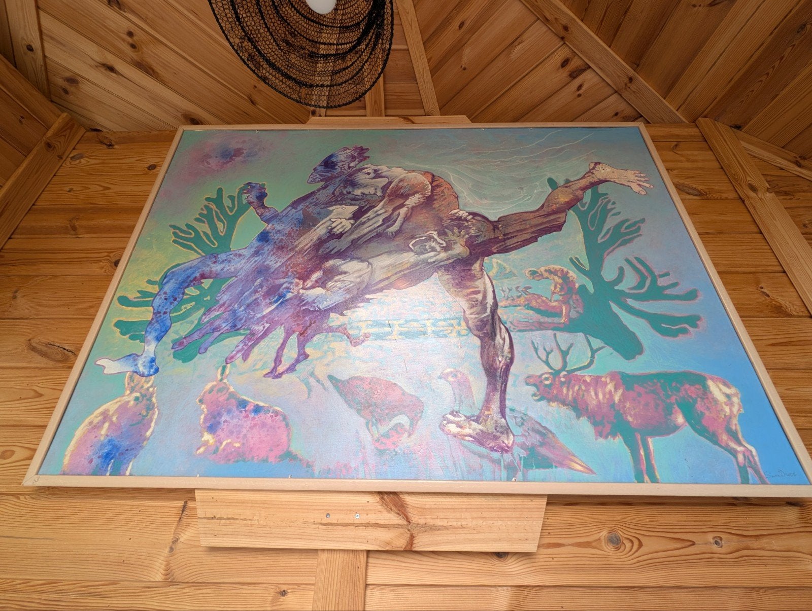 Prachtig groot schilderij van Simon Drost, Ophalen