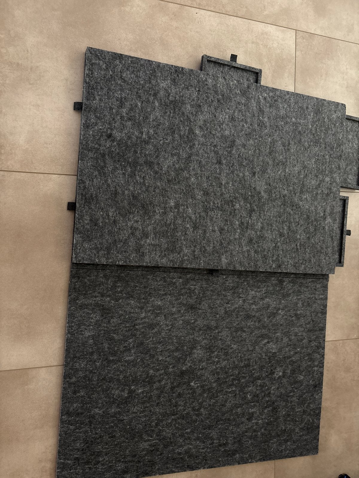 Geluidsabsorberende panelen - Donkergrijs vilt, Ophalen, 50 tot 100 cm, Grijs, Rechthoekig