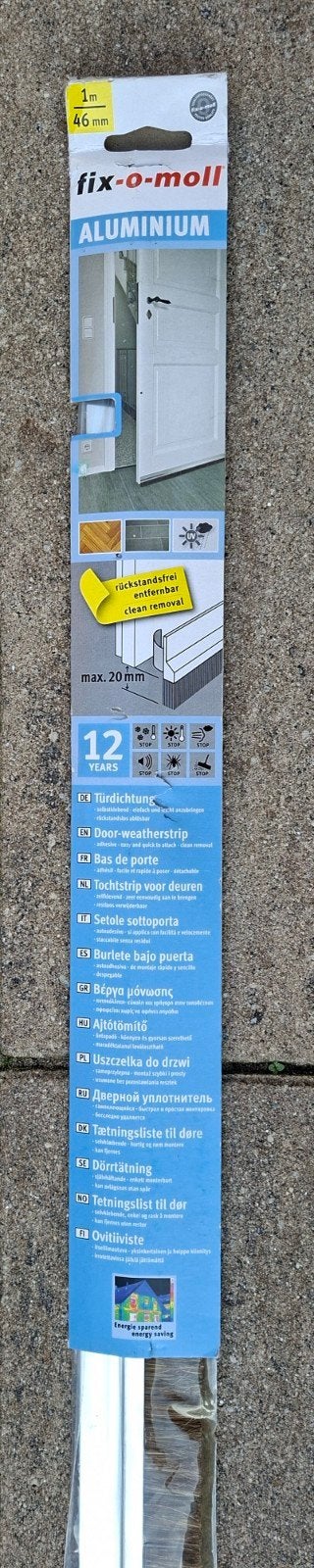 fix-o-moll aluminium tochtstrip voor deuren zelfklevend, Overige materialen, Nieuw, Minder dan 5 m², Ophalen