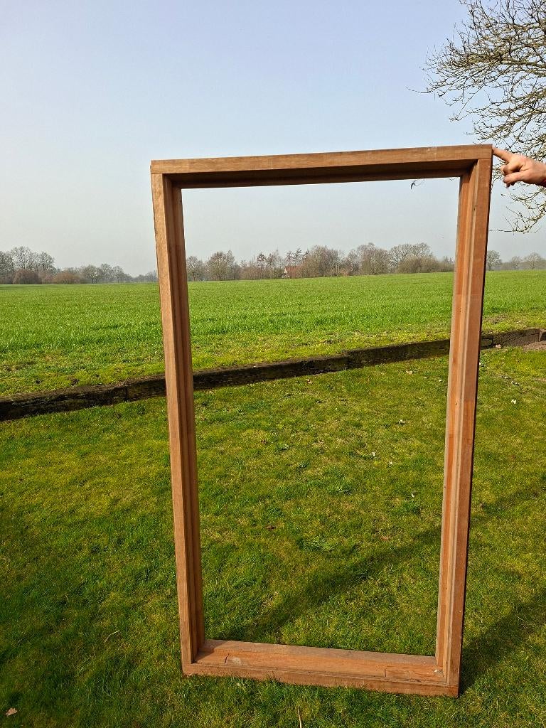 Hardhouten raamkozijn met binnen kozijn, Raamkozijn, Nieuw, 150 tot 225 cm, Hout