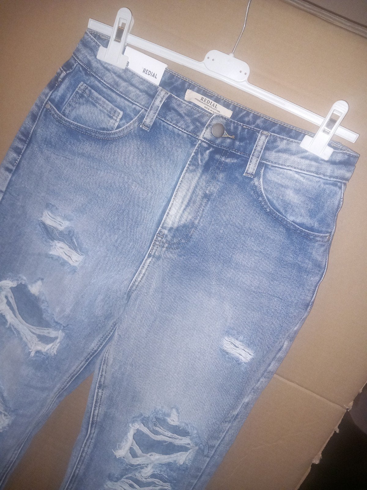 REDIAL Premium Distressed Mom Jeans spijkerbroek mast 38, Ophalen of Verzenden, Nieuw, Blauw, W30 - W32 (confectie 38/40)